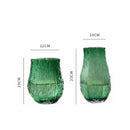GobekUsa Green Transparent Glass Vase for Flower Arrangement & Home Decor