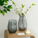 GobekUsa Green Transparent Glass Vase for Flower Arrangement & Home Decor