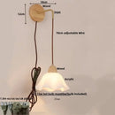 GobekUsa Adjustable LED Wall Light Fixture with Ceramic Wood Base for Dining Room, Study, Bar