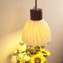 GobekUsa Adjustable LED Wall Light Fixture with Ceramic Wood Base for Dining Room, Study, Bar