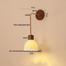 GobekUsa Adjustable LED Wall Light Fixture with Ceramic Wood Base for Dining Room, Study, Bar