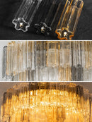 Textured Glass Tube Layered Ceiling Light