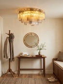 Textured Glass Tube Layered Ceiling Light