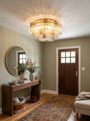 Textured Glass Tube Layered Ceiling Light