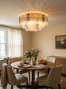 Textured Glass Tube Layered Ceiling Light