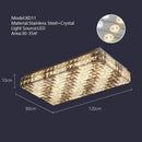 GobekUsa Crystal LED Rectangle Chandelier for Elegant Home Decor