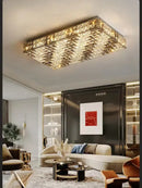 GobekUsa Crystal LED Rectangle Chandelier for Elegant Home Decor