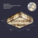 GobekUsa Crystal LED Rectangle Chandelier for Elegant Home Decor