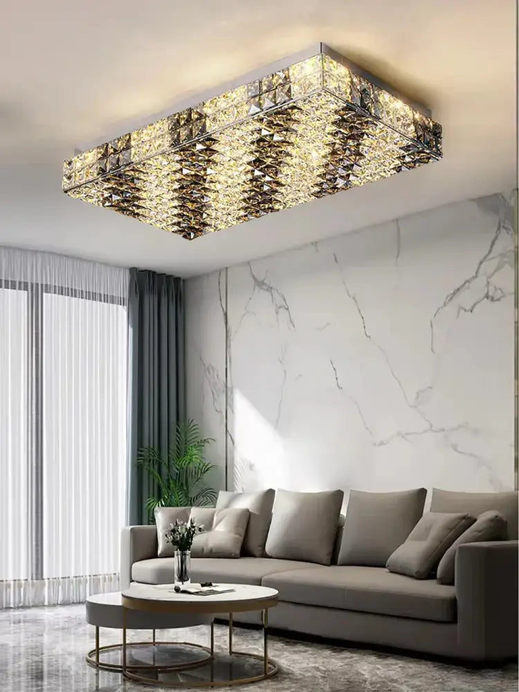 GobekUsa Crystal LED Rectangle Chandelier for Elegant Home Decor, photo 2 of 16