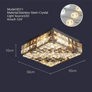 GobekUsa Crystal LED Rectangle Chandelier for Elegant Home Decor