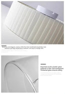 GobekUsa Glass Shade Ceiling Lamp: Round Flush Mount Light for Hallway, Bedroom, Kitchen.