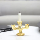 GobekUsa Gold Resin Candle Holder Trio for Wedding Centerpieces & Home Decor