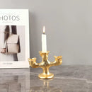 GobekUsa Gold Resin Candle Holder Trio for Wedding Centerpieces & Home Decor