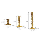 GobekUsa Golden Candlestick Holder Resin Plated Wedding Centerpiece