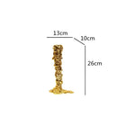 GobekUsa Golden Candlestick Holder Resin Plated Wedding Centerpiece