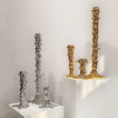 GobekUsa Golden Candlestick Holder Resin Plated Wedding Centerpiece