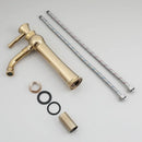 GobekUsa Golden Ceramic Bathroom Basin Set with Gold Faucet and Mixer Taps