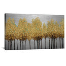 Textured Golden Leaves Oil Painting