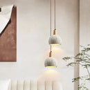 GobekUsa Cement Chandelier LED Pendant Lamp for Bedroom, Dining Room, Hallway