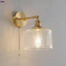 GobekUsa Green Glass Nordic Wall Sconce LED Light for Bedroom Bathroom Mirror