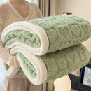 GobekUsa Cozy Lamb Wool Blanket: Double-Sided, Thick Coral Fleece, Skin-Friendly & Warm