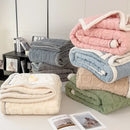 GobekUsa Cozy Lamb Wool Blanket: Double-Sided, Thick Coral Fleece, Skin-Friendly & Warm