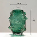 GobekUsa Green Sea Cucumber Glass Vase Terrarium for Home Decoration