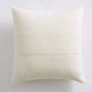 Textured light gray knit cushion cover living room pillow by Decorbites