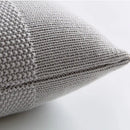 Textured light gray knit cushion cover living room pillow by Decorbites
