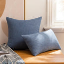 Textured linen cotton throw pillowcase for living room decor by Decorbites