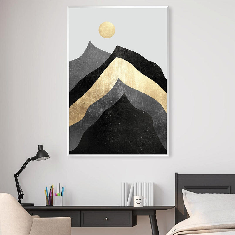 Textured Mountain Collage Canvas