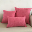 Textured orange cushion cover living room woven throw pillow case by Decorbites