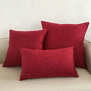 Textured orange cushion cover living room woven throw pillow case by Decorbites