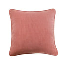 Textured peach & grey cotton linen pillow cover living room by Decorbites