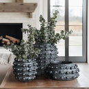 Handcrafted Textured Outdoor Matte Black Planters, Set of 3 by Decor Steals