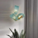 GobekUsa Blue Glass Luxury Wall Sconce LED Light Fixture for Living Room Bedroom Aisle
