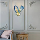 GobekUsa Blue Glass Luxury Wall Sconce LED Light Fixture for Living Room Bedroom Aisle