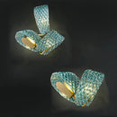GobekUsa Blue Glass Luxury Wall Sconce LED Light Fixture for Living Room Bedroom Aisle