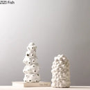 GobekUsa Ceramic Vase Set with Artificial Flowers for Stylish Home Decor