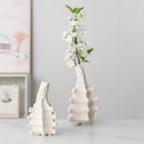 GobekUsa Ceramic Vase with Irregular Geometry and Skeletal Lines for Home Decor