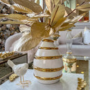 GobekUsa Golden Ceramic Vase for Wedding and Home Decor
