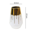 GobekUsa Golden Ceramic Vase for Wedding and Home Decor