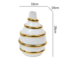 GobekUsa Golden Ceramic Vase for Wedding and Home Decor