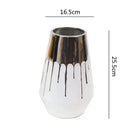 GobekUsa Golden Ceramic Vase for Wedding and Home Decor
