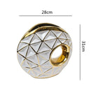 GobekUsa Golden Ceramic Vase for Wedding and Home Decor