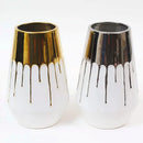 GobekUsa Golden Ceramic Vase for Wedding and Home Decor