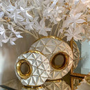 GobekUsa Golden Ceramic Vase for Wedding and Home Decor