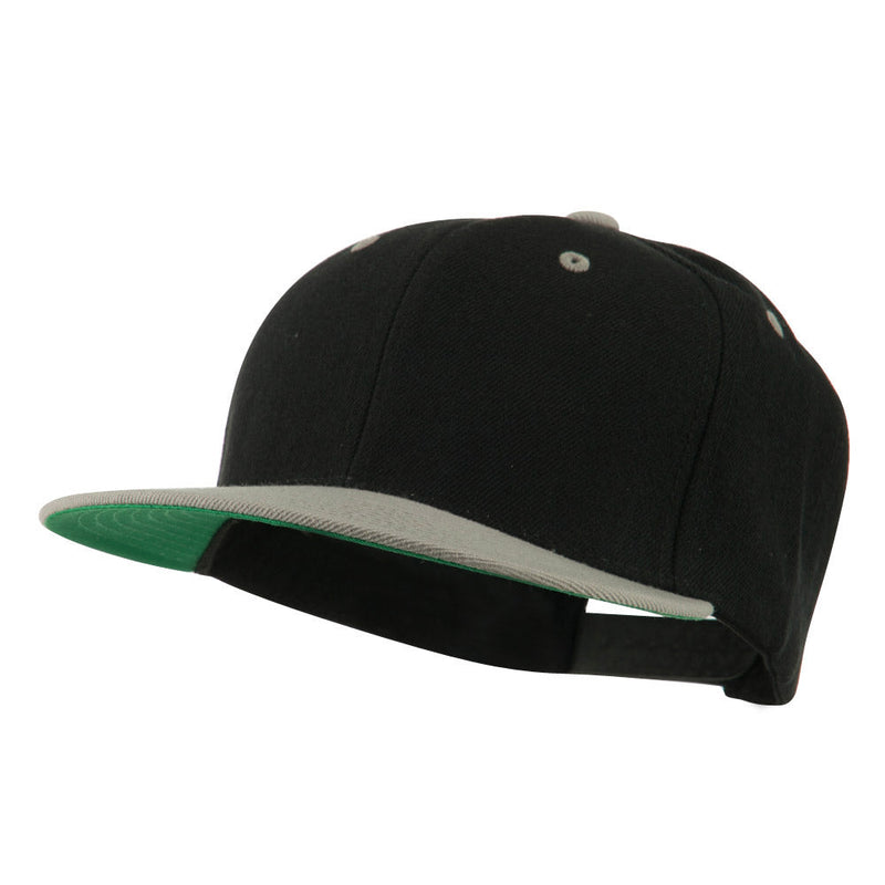 Two Tone Flat Bill Adjustable Ball Cap
