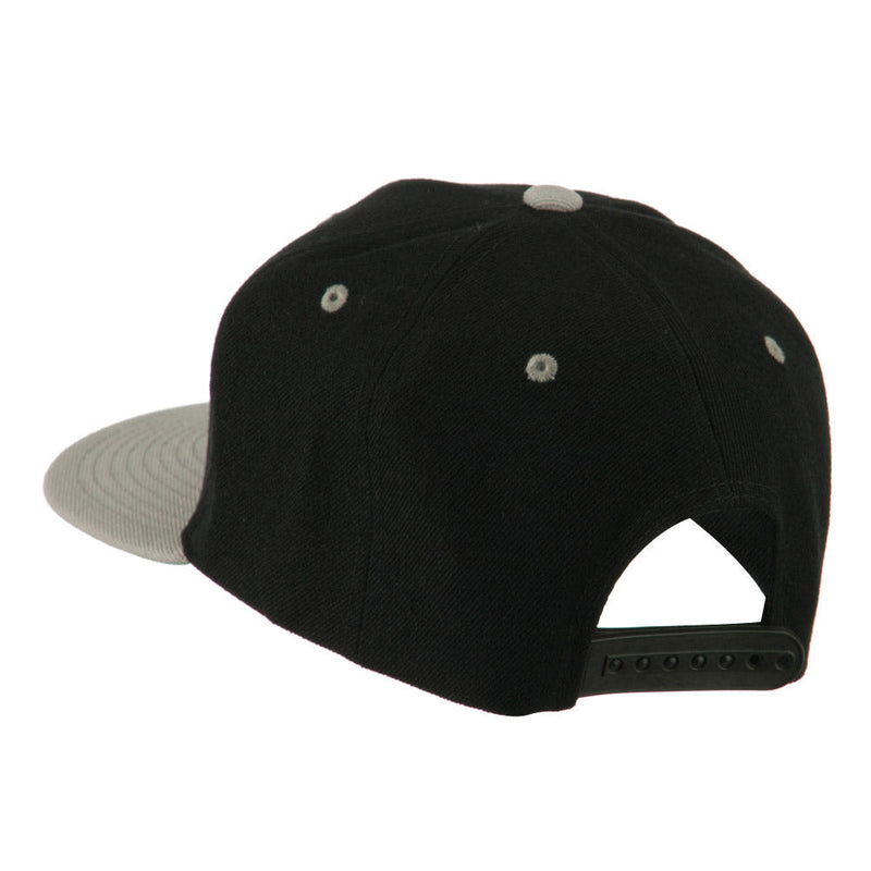Two Tone Flat Bill Adjustable Ball Cap