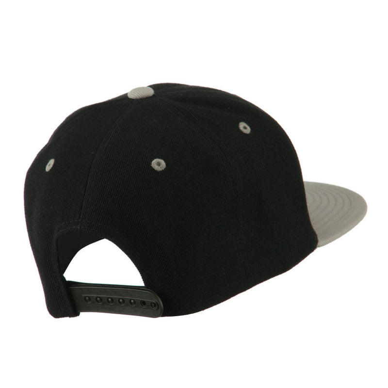 Two Tone Flat Bill Adjustable Ball Cap